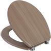 FERIDRAS COPRIWATER UNIVERSALE SEDILE TAVOLETTA WC BAGNO MDF LEGNO MARRONE 18" FERIDRAS