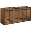 TECHNOMAX CASELLARIO BRONZO 30X62X17,5 HxLxP CASSETTA POSTALE CONDOMINIALE 6 POSTI ALLO...