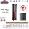TECHNOMAX CASSAFORTE ARMADIETTO SICUREZZA PORTAFUCILI TECHNOMAX SERIE TCH/5 per 5 POSTI...