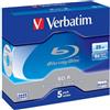 Verbatim BD-R SL 25GB 6X 5 PACK JEWEL CASE