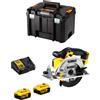 DeWalt Sega Circolare DeWALT DCS391P2 (2 x 5,0 Ah + DCB115 + TSTAK VI)