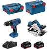 Bosch Powertools BOSCH Kit 18V BSK182M2C (GSB 18V-21 + GKS 18-57 G + 2 x 4,0 Ah + GAL18V-40 + L-B