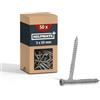 HELPMATE - Viti per terrazze 5x50mm in acciaio inox A2+1 T25 - 50 pezzi | Viti per terrazze resistenti alla corrosione da esterno - Per terrazze, casette da giardino e costruzioni in legno