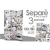 GC SEPARè PARAVENTO DIVISORIO 3 PANNELLI TELA SU LEGNO MARE NAUTICO 180*120 CM