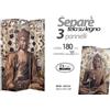 GC SEPARè PARAVENTO DIVISORIO 3 PANNELLI TELA SU LEGNO Buddha BUDDA 180*120 CM