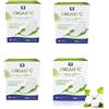 Organyc Assorbenti Notte con Ali in Cotone Certificato 100% Biologico, 4 Confezioni da 10 Unità , Totale 40 Unità