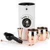 Buddy´s Bar - Moscow Mule Set completo, 2 bicchieri da cocktail da 500 ml, cucchiaio da bar da 27 cm, misuratore da bar da 5 cl e spremiagrumi nero, per uso alimentare, set di tazze da cocktail con
