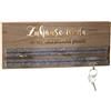 GILDE Portachiavi decorativo moderno da parete con scritta - in legno MDF marrone con inserto in feltro grigio - portachiavi - Portachiavi, lunghezza 34 cm