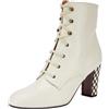 Chie Mihara Walala41, Stivali alla Moda Donna, Bianco Nero, 41 EU