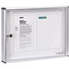 ARREGUI PAN42 Bacheca Magnetica con Anta Battente per Interni in Alluminio con Serratura e Chiave | 35 x 48 x 5 cm | Contiene 2 Fogli A4 | Argento