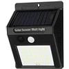 DRIWEI Faretto lampada solare 25 LED sensore movimento pannello solare faro