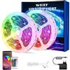 WEILY Striscia Led 10M Bluetooth, Striscia LED Dimmerabile 5050 LED RGB SMD