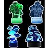 Lampada a LED Naruto 3D Illusion + 4 disegni 16 cambi di colore e telecomando