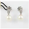 ORECCHINI RECARLO IN ORO BIANCO 18 KT PERLE E DIAMANTI