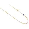 Collana catena unisex in oro giallo e bianco 18 kt 750 50 cm gr.10,8