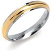 UNOAERRE ANELLO FEDE NUZIALE UNOAERRE ANDROMEDA IN ORO GIALLO E BIANCO 18 KT