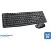 Logitech Kit Tastiera e Mouse Logitech QUERTY Italiano Wireless con Ricevitore Usb MK235