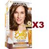 Garnier 3 PZ GARNIER BELLE COLOR 21 CASTANO CHIARO DORATO NATURALE COLORAZIONE IN CREMA