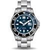 Lorenz Orologio Automatico Uomo LORENZ 26168BB Bracciale Acciaio Blu Sub 100mt