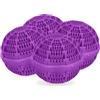 Relaxdays Sfere per Lavatrice, Set da 4 Palle per Lavaggio Senza Detersivo, Alternativa Ecologica, Palline Bucato, Viola
