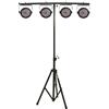 special kit IMPIANTO LUCI DJ DISCOTECA PSICHEDELICHE LED RGB 4 par 36 + stativo a "T" party