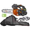 POLAR VINCO Set Motosega moto sega da potatura pota motore a scoppio 25 cm con catena borsa