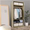 vidaXL Armadio Rovere Sonoma 100x50x200 cm in Legno Multistrato