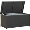 vidaXL Baule da Giardino in Polyrattan 100x50x50 cm Nero