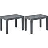 vidaXL Panchine da Giardino 2 pz Antracite in Plastica
