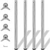 vidaXL Gambe per Tavolo 4 pz Altezza Regolabile Cromate 870 mm