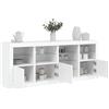 vidaXL Credenza con Luci LED Bianca 164x37x67 cm