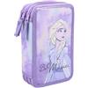 Frozen Elsa Frozen Astuccio Scuola 3 Zip con Pennarelli Giotto