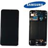 Samsung SCHERMO ORIGINALE SERVICE PACK SAMSUNG GALAXY A50 A505F DISPLAY NERO CON FRAME