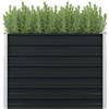 vidaXL Fioriera Rialzata Antracite 100x100x77 cm in Acciaio Zincato
