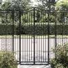 vidaXL Cancello da Giardino Nero 121x8x180 cm in Ferro Battuto