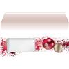 SIGEL Buste natalizie 22 x 11 cm | DU040, motivo palline di Natale, rosso/beige, 50 pezzi