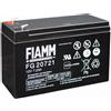 FIAMM BATTERIA FIAMM FG20721 12V 7Ah PIOMBO GEL ERMETICA 7,2Ah ALLARME 4,8mm CENTRALE