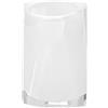 Gedy Twist Porta Spazzolini Bagno in Resina Bianca, Forma Rotonda | Bicchiere Portaspazzolini Realizzato in Resina Bianca, Unico Scomparto per Spazzolini e Dentifricio, Design Babled & Co.
