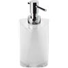 Gedy Twist Dispenser Sapone Bagno in Resina Bianco, Capacità 210 ml | Dosasapone Bagno Realizzato in Resina Acrilica Verniciata Bianca, Erogatore in metallo cromato, Capacità contenitore 210 ml