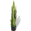 vidaXL Sansevieria Pianta Artificiale con Vaso 90 cm Verde