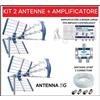 EDISION Kit Antenna Tv Esterna Digitale Terrestre Con Amplificatore Interno di Segnale °