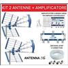 EDISION Kit Antenna Tv Esterna Digitale Terrestre Con Amplificatore Interno di Segnale °