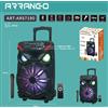 Cassa Acustica Amplificata 15" Portatile Bluetooth FM USB Microfono Karaoke batt