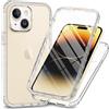 COVER 360° CUSTODIA FRONTE RETRO PER APPLE IPHONE 15 / PLUS PRO MAX TRASPARENTE