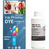 acoloristore Ricarica inchiostro HP Epson Canon Brother kit per cartucce stampante 500ml Cyan
