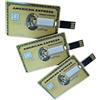 Set 3 Chiavette USB a Forma di Carta di Credito Oro - 8GB - Idea Regalo Natale