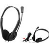 Payloadshop CUFFIE CON MICROFONO AD ARCHETTO PER PC SKYPE VIDEOLEZIONI NOTEBOOK JACK 3.5MM