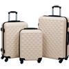 vidaXL Set Valigie Trolley a Custodia Rigida 3 pz Oro in ABS