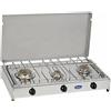 Parker Fornello 3 fuochi a gas Gpl / Metano con piano acciaio inox 5523G Parker ita