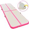 vidaXL Tappetino Ginnastica Gonfiabile con Pompa 500x100x10cm PVC Rosa